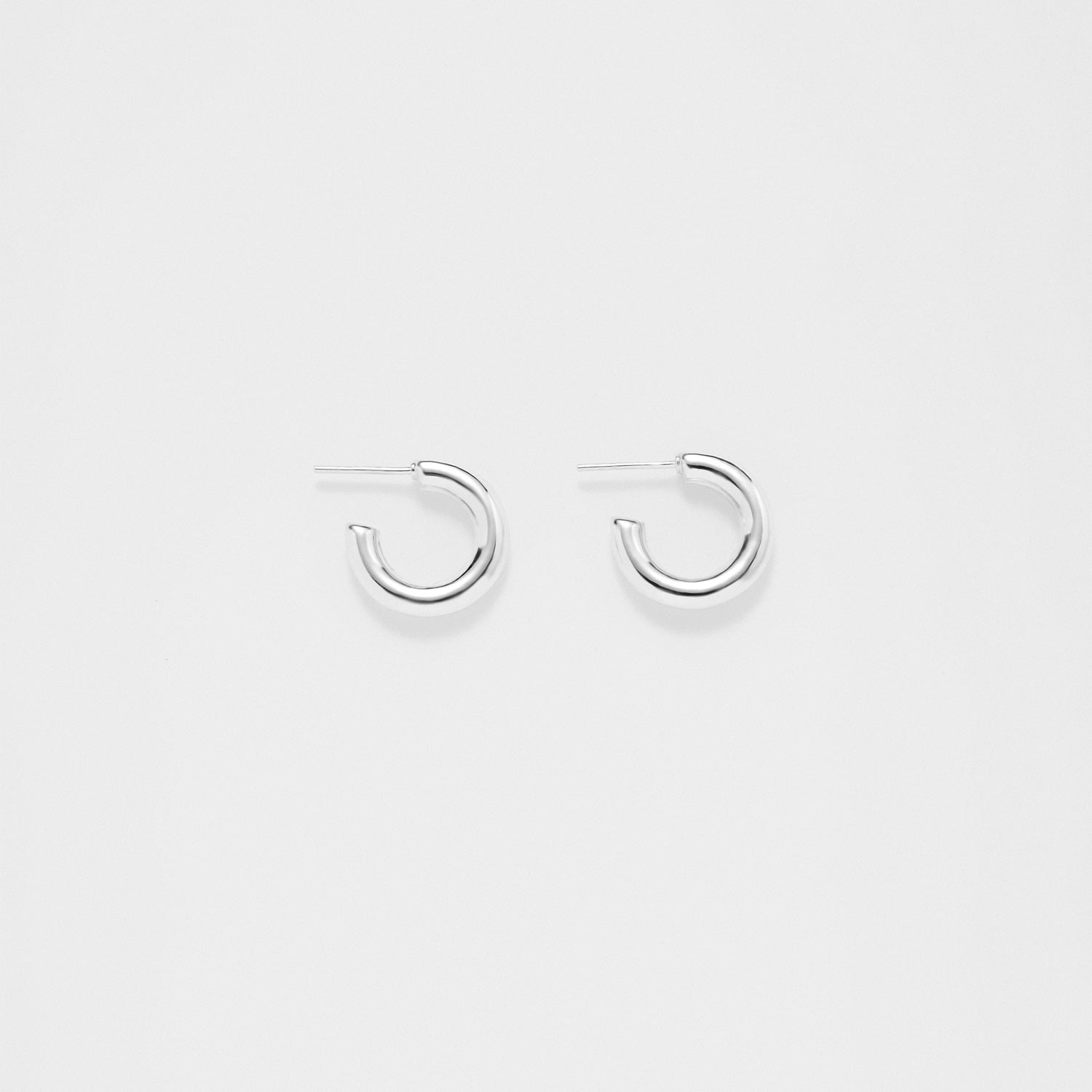 シルバー シンプル ラウンド リング ピアス / Silver Simple Round Ring Earrings