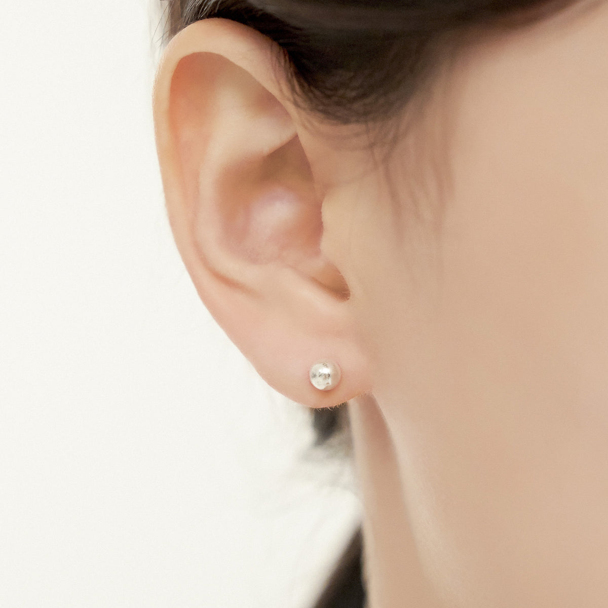 Silver Basic Ball Earrings
