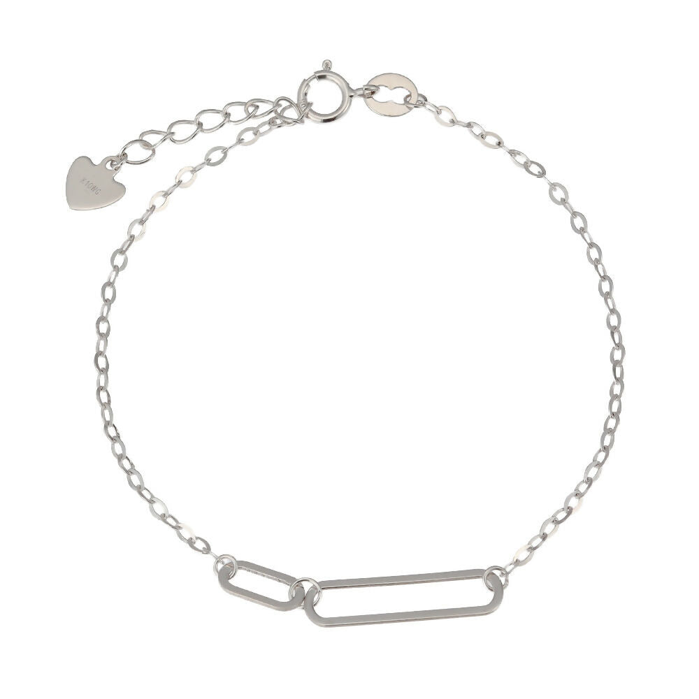 K10 ペーパークリップ&チェーン ブレスレット / 10K Paper Clip & Chain Bracelet