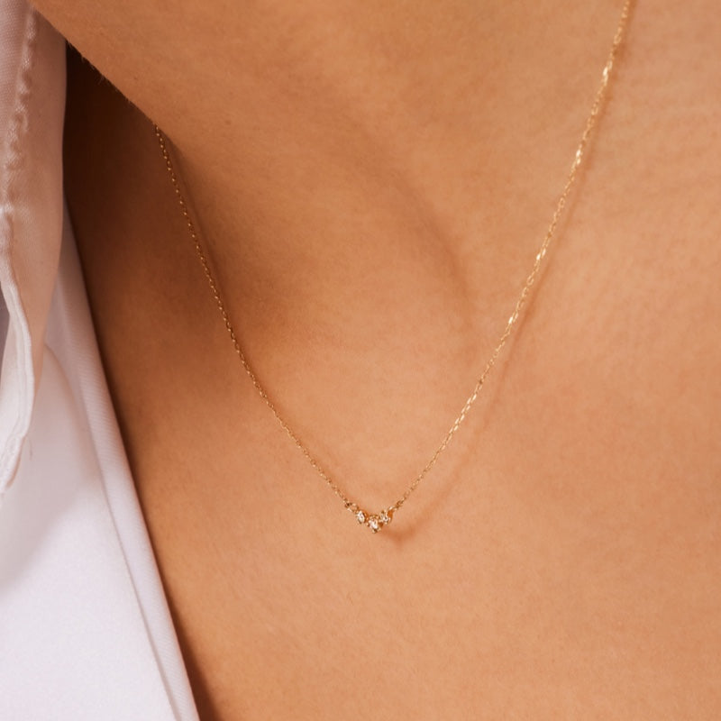 K10 プチ ダイヤ シャイン ネックレス / 10K Petit Diamond Shine Necklace