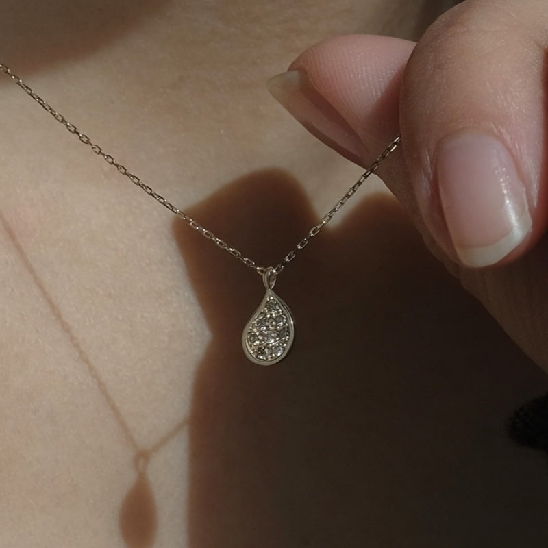 K10 エクリュ しずく ネックレス / 10K Ecru Waterdrop Necklace