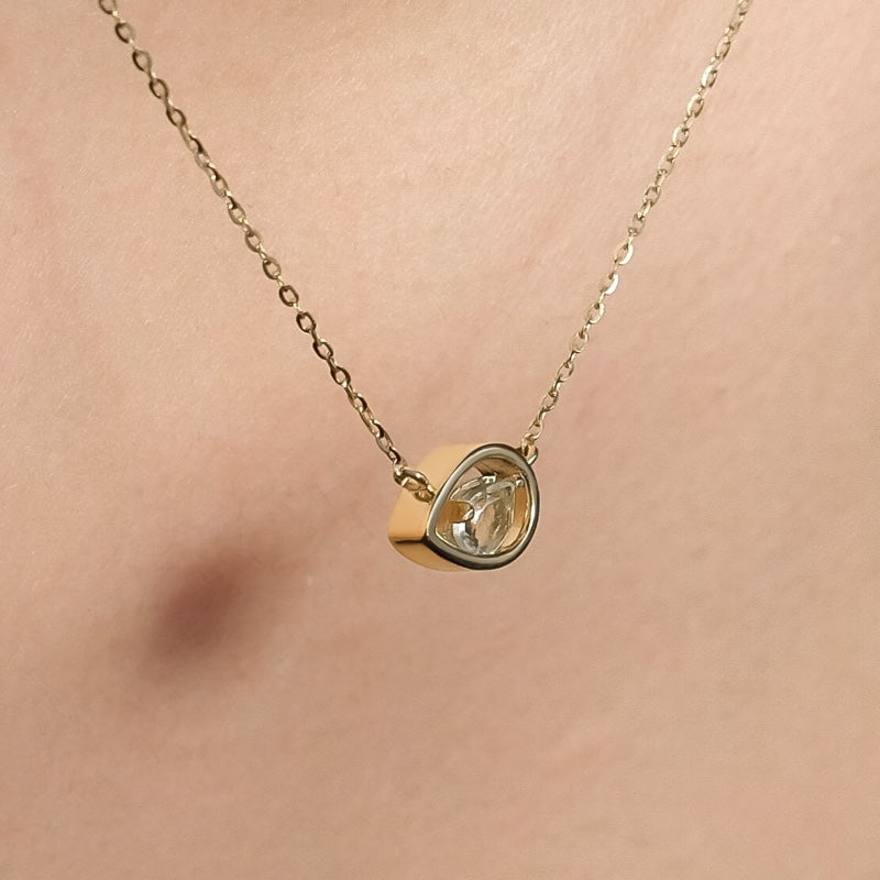 K10 アライ しずく ネックレス / 10K Awry Waterdrop Necklace