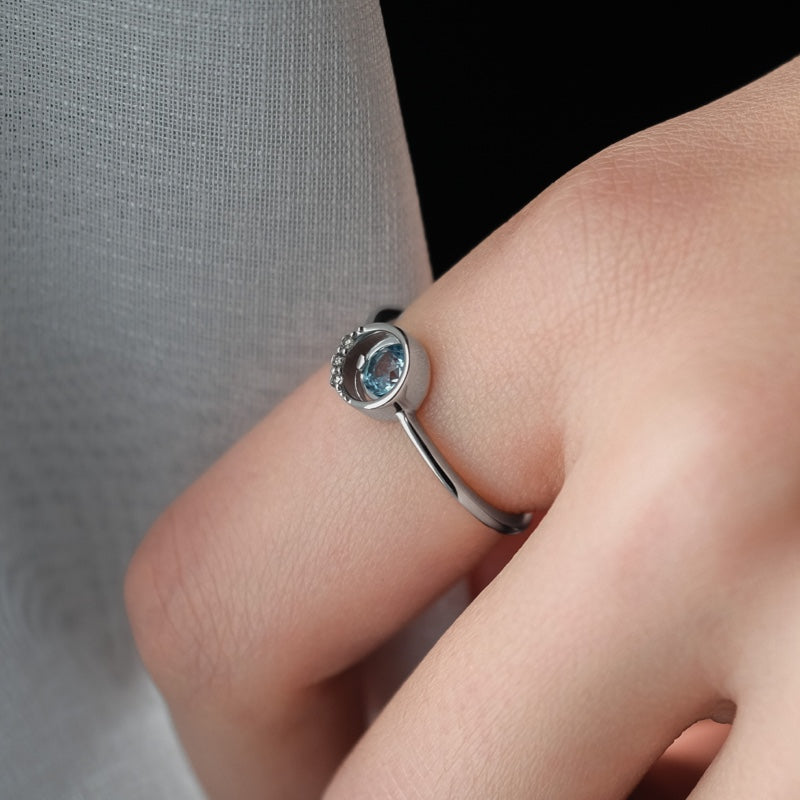 K10 アライ ダブル ストーン リング / 10K Awry Double Stone Ring