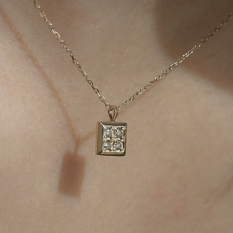 K10 エクリュ フレーム ネックレス / 10K Ecru Frame Necklace