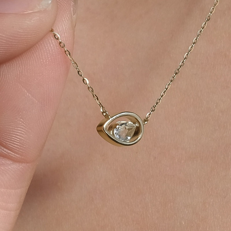 K10 アライ しずく ネックレス / 10K Awry Waterdrop Necklace