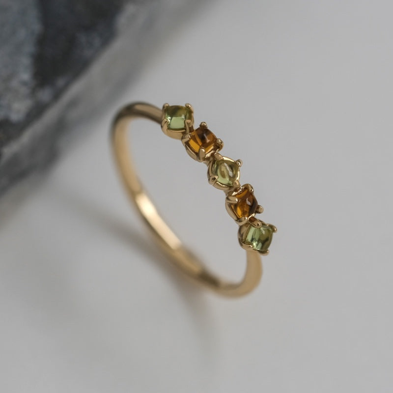 K10 カボション ベーシック リング / 10K Cabochon Basic Ring