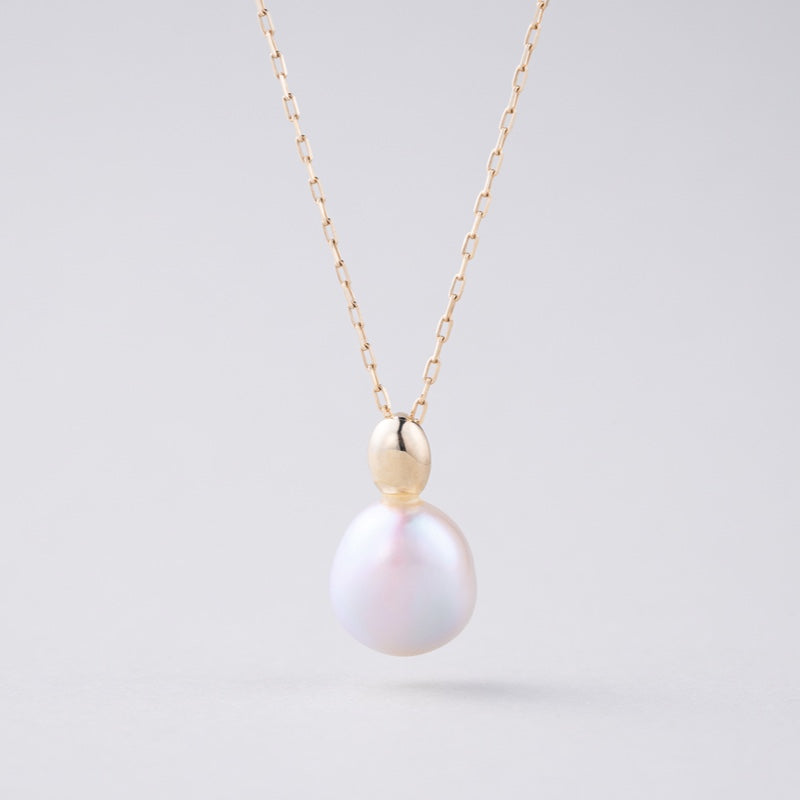 K10 天然 淡水パール ワン ポイント ネックレス / 10K Natural Freshwater Pearl One Point  Necklace | アモンズ – amondz