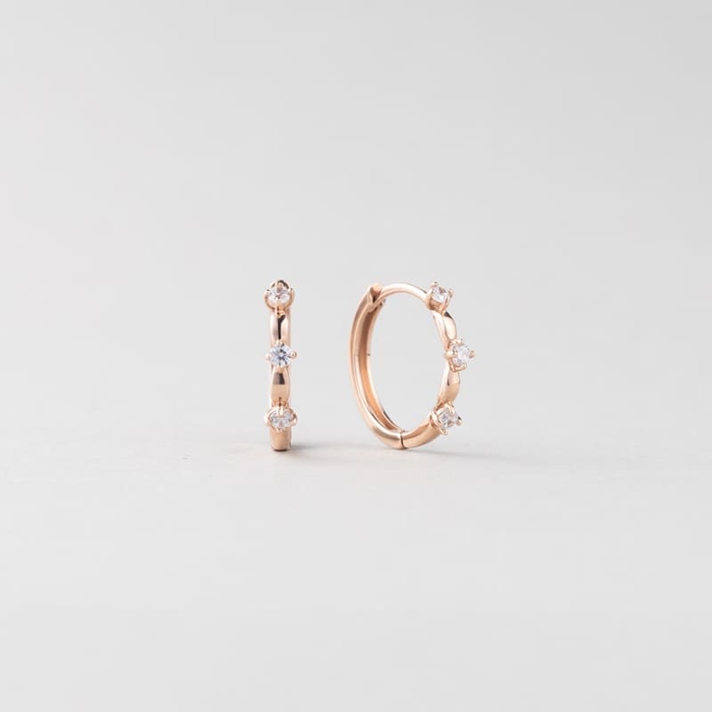 【9/27-10/3 限定割引】 K10 ロマンチック クラウン ワンタッチ ピアス / 10K Romantic Crown One-Touch Earrings