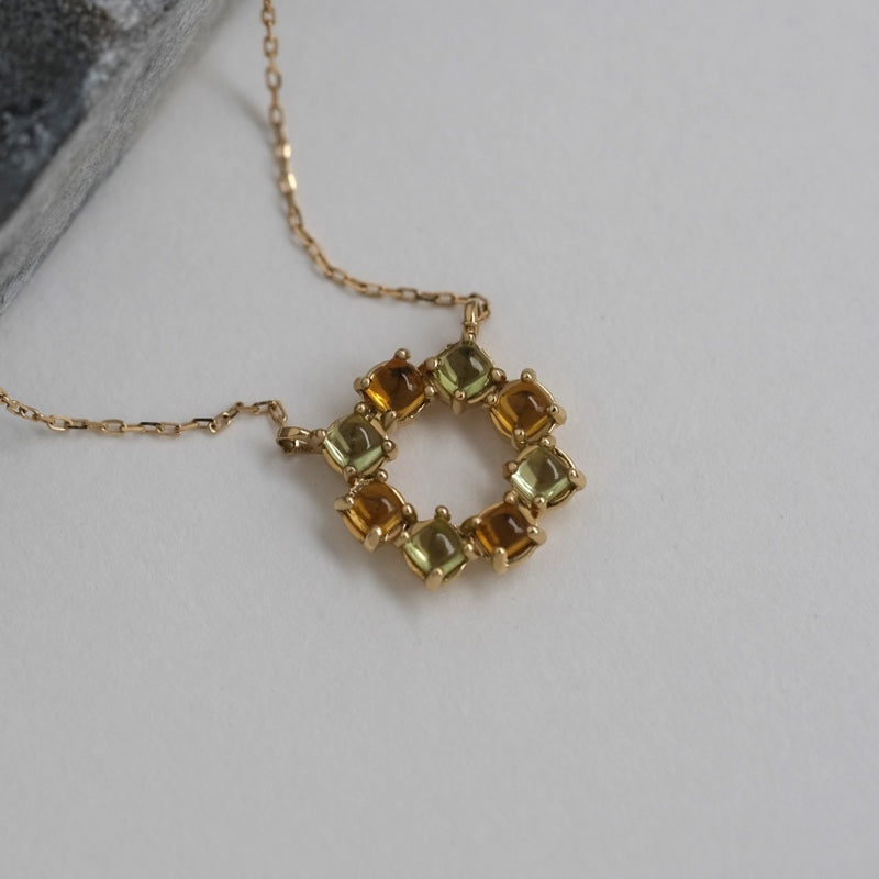 K10 カボション ベーシック ネックレス / 10K Cabochon Basic Necklace