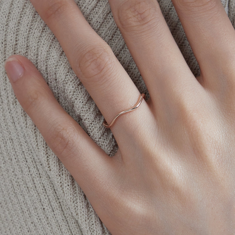 K10 ウエーブ デイリー リング / 10K Wave Daily Ring