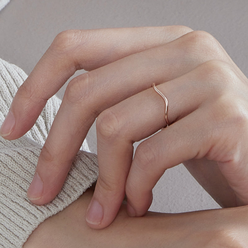 K10 ウエーブ デイリー リング / 10K Wave Daily Ring
