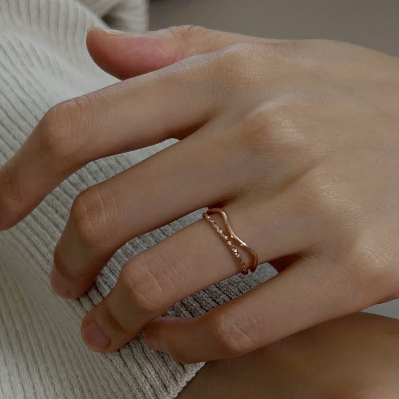 K10 ウエーブ デイリー リング / 10K Wave Daily Ring