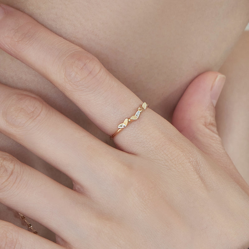 K10 ハート パターン リング / 10K Heart Pattern Ring
