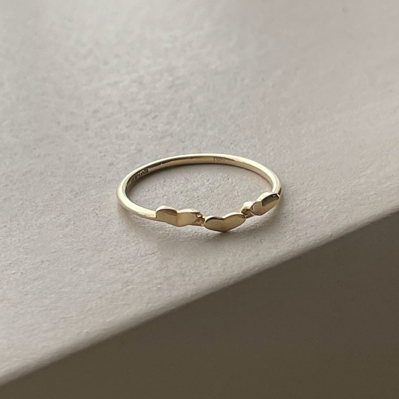 K10 ハート パターン リング / 10K Heart Pattern Ring
