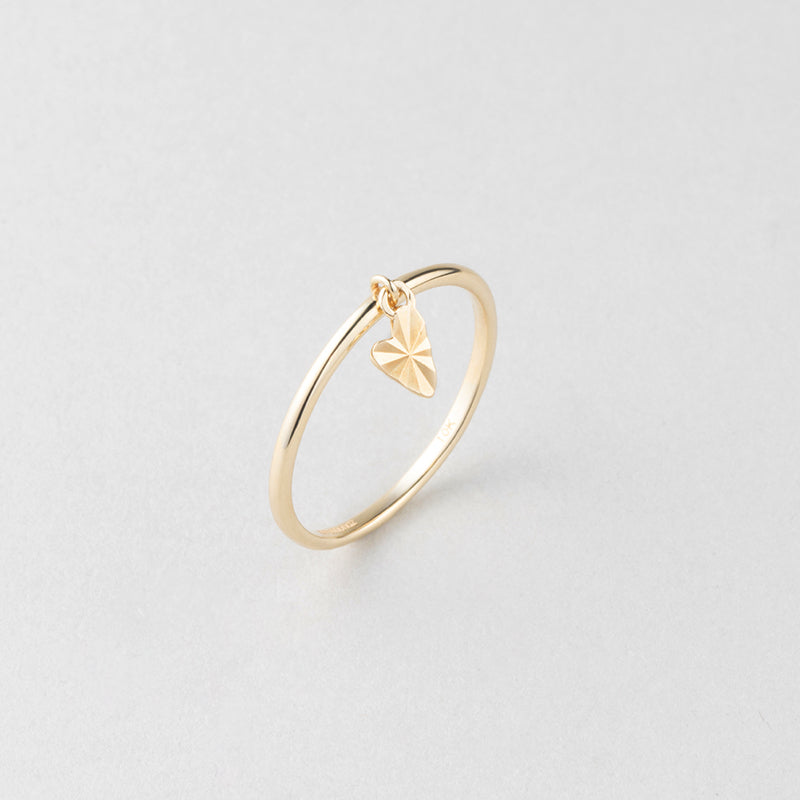 K10 ハート カット タグ リング / 10K Heart Cutting Tag Ring