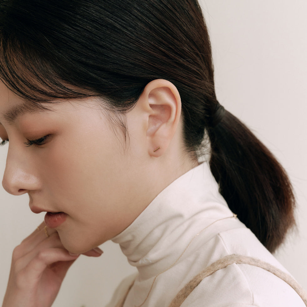 K14 シンプル スティック ピアス / 14K Simple Stick Earring