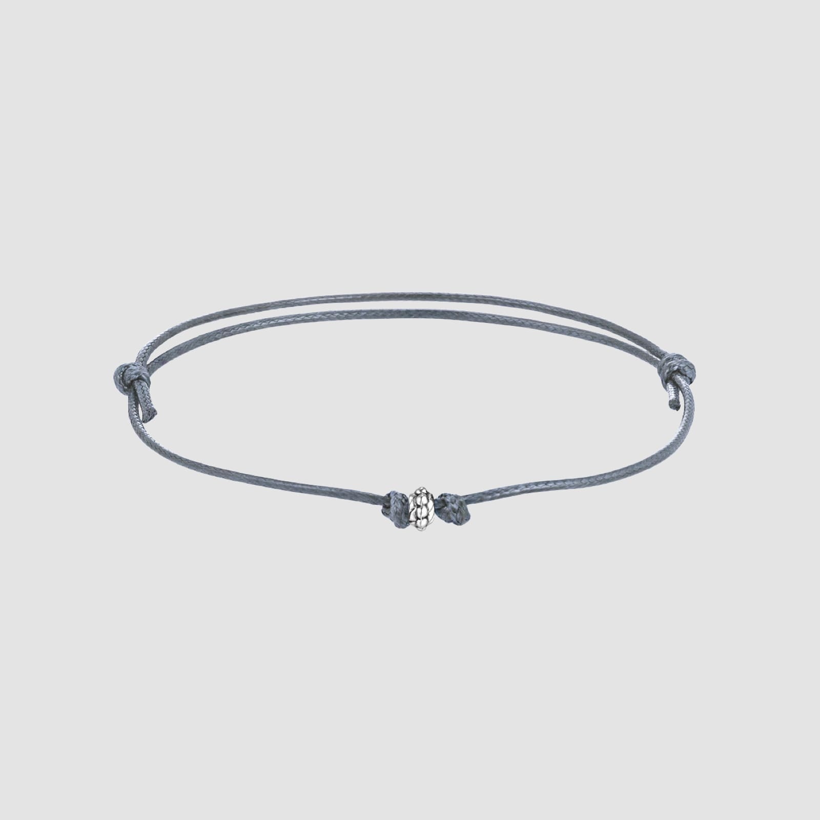 ドット ペンダント 紐 ブレスレット:クールグレー / DOT PENDANT THREAD BRACELET - COOL GRAY