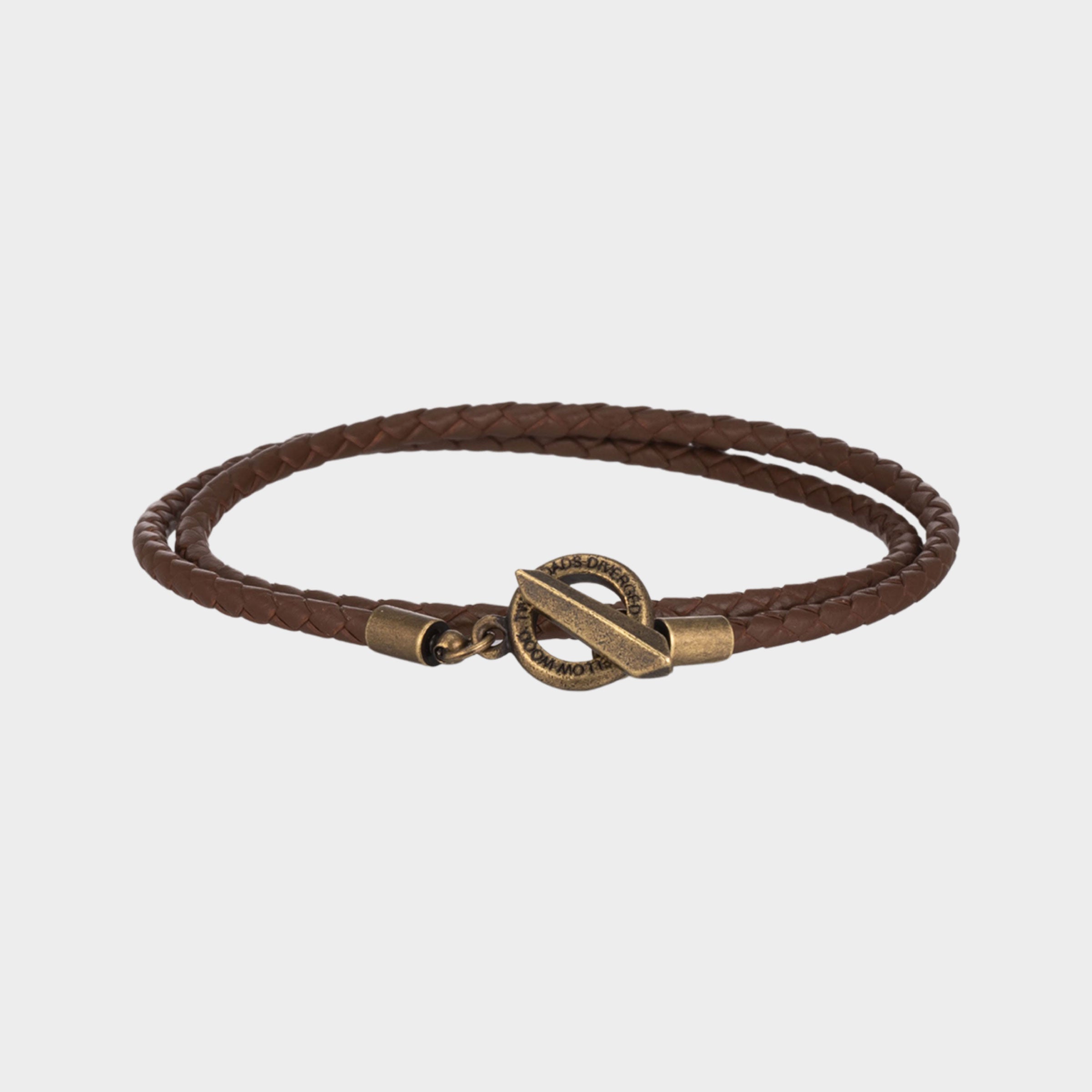 アンティーク トグル レザー 2ライン ブレスレット / ANTIQUE TOGGLE LEATHER TWO LINES BRACELET