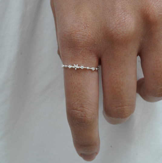 Blossom Snow Line リング