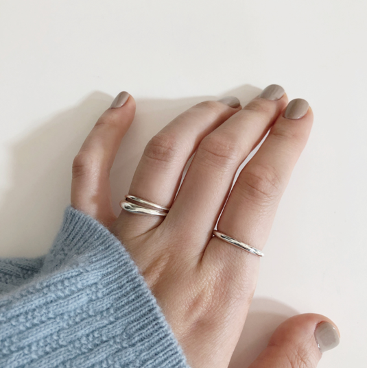 Almond Silver Ring