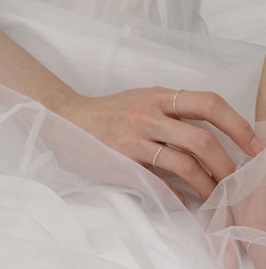 SHINE レイヤードスリムリング3点セット