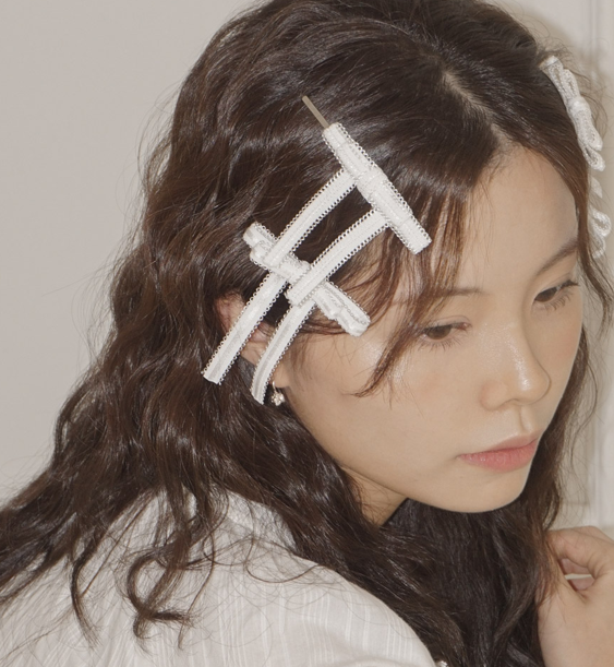 LACE RIBBON HAIRPIN SET