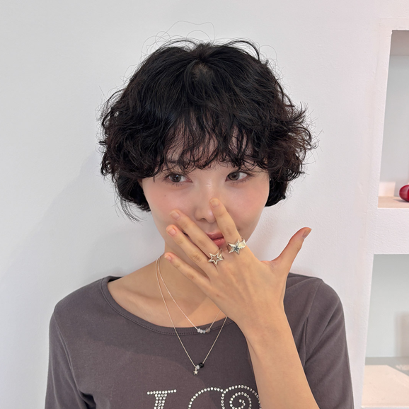 COOKIE FRAME STAR STUD RING