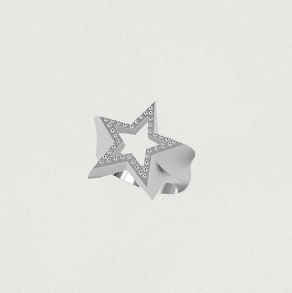 COOKIE FRAME STAR STUD RING