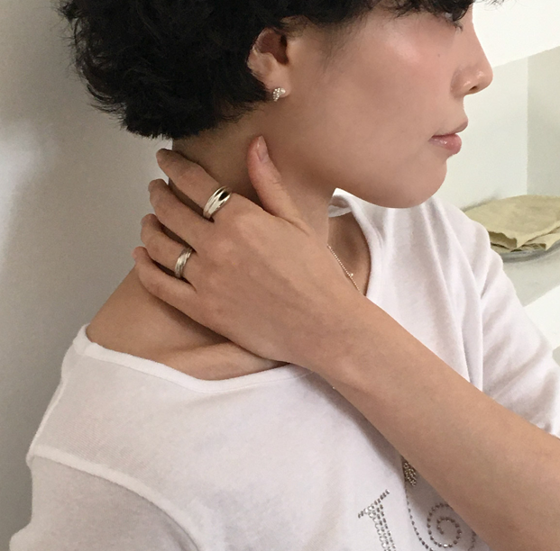 drape wave frill drop ring