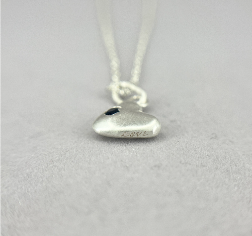 Wild Blue Heart Stone Necklace