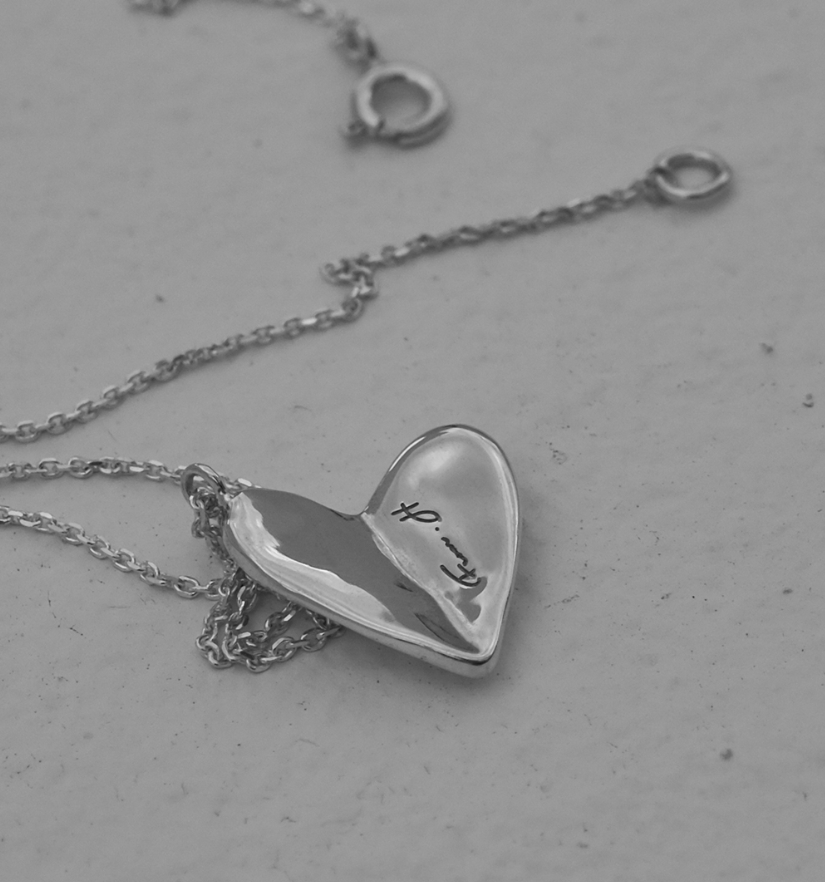 Heart Pendant Initial Necklace