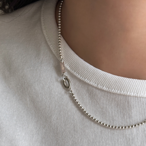 Chom-chom Ball Chain Necklace_mvn57