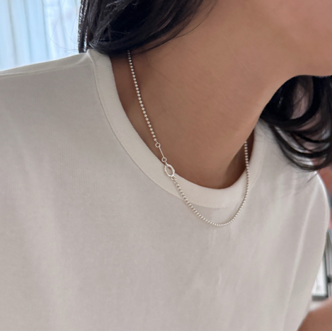 Chom-chom Ball Chain Necklace_mvn57