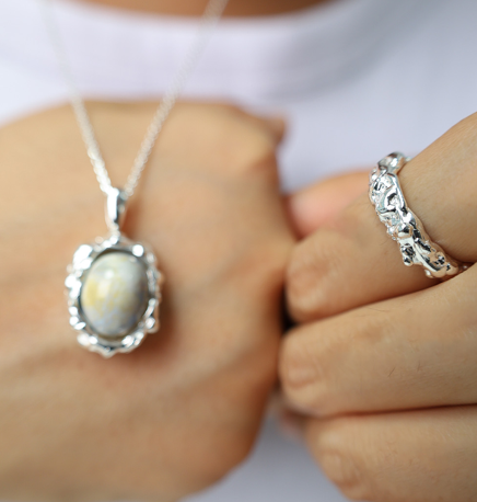 Melting Silver Ring