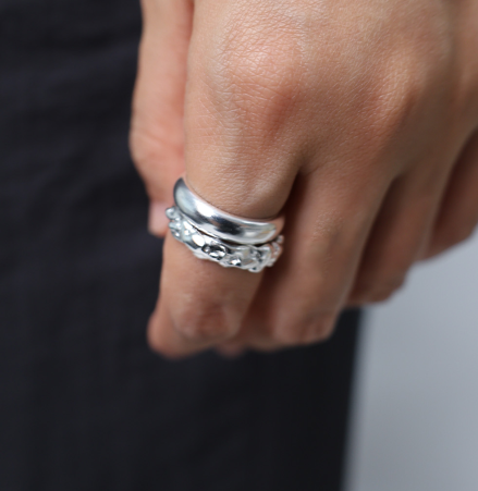 Melting Silver Ring