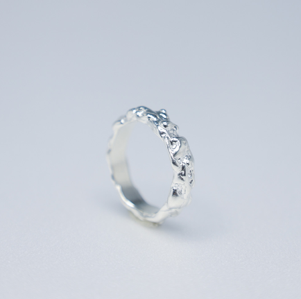Melting Silver Ring