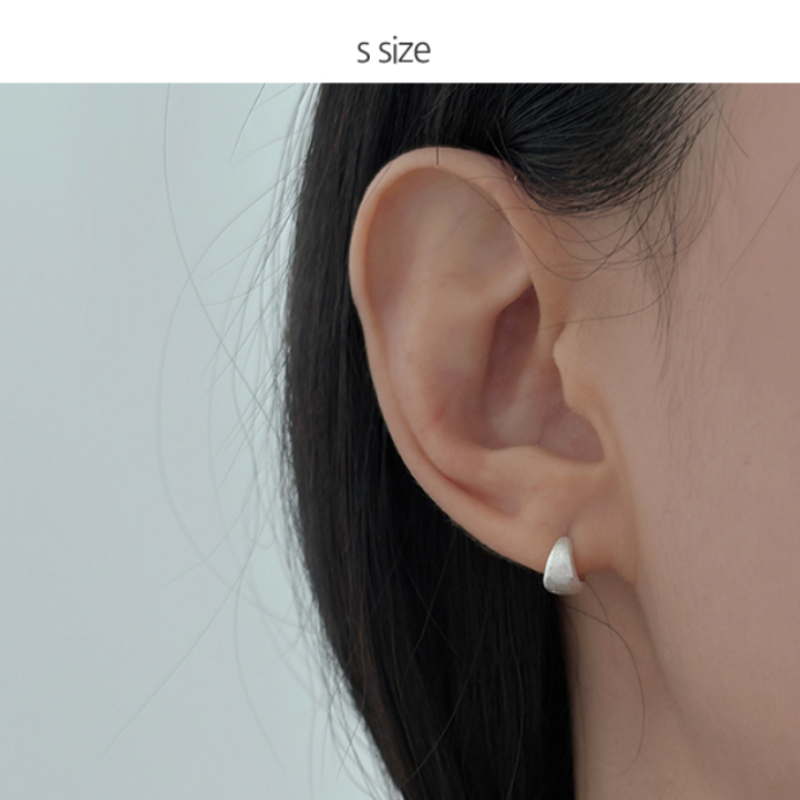 Matt Round Drop Earring