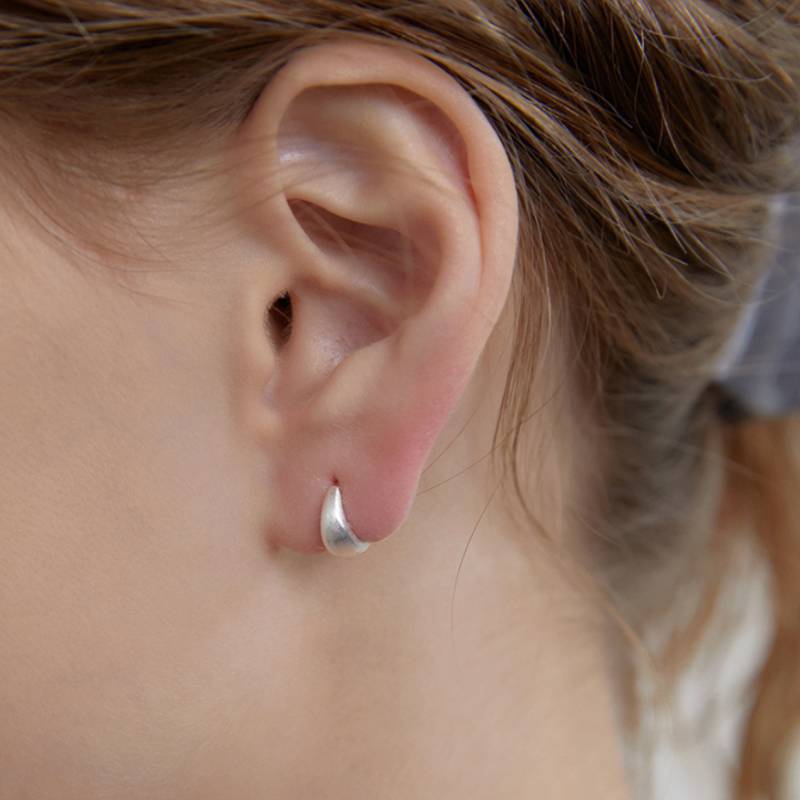 Matt Round Drop Earring