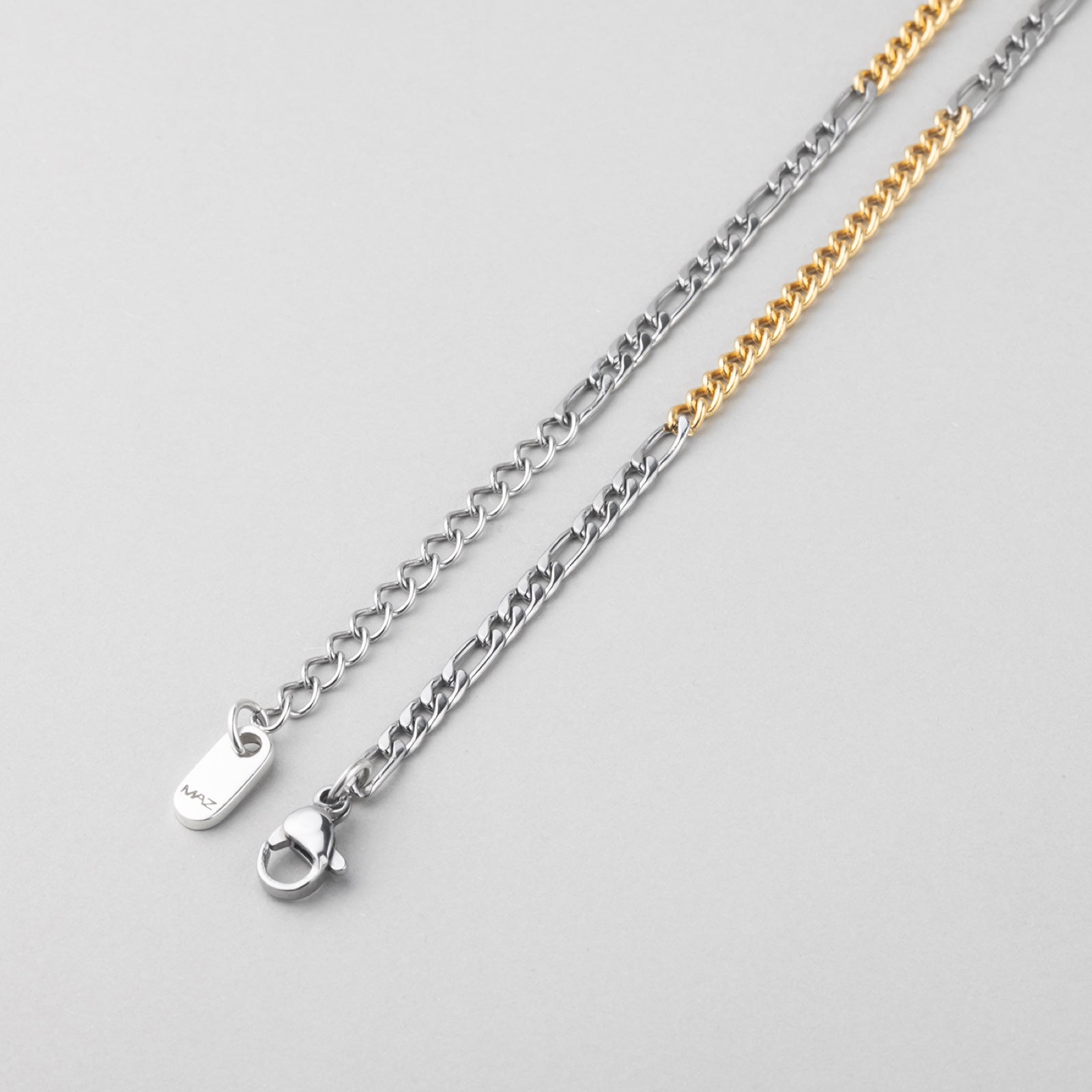 サージカル コンビ ミックス チェーン ネックレス / SURGICAL STEEL COMBI MIX CHAIN NECKLACE