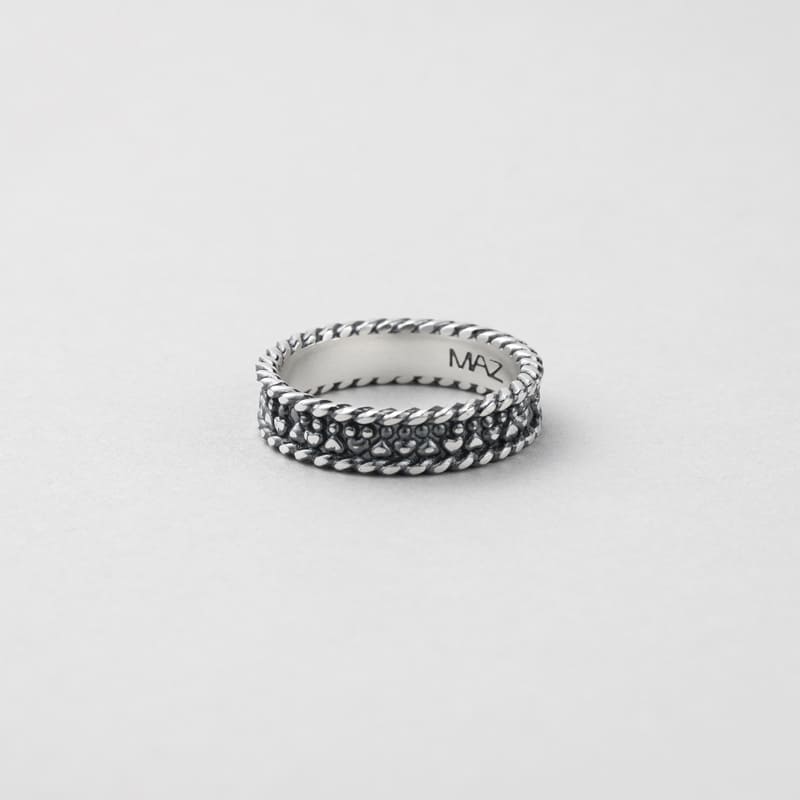シルバー ドット パターン リング - スモール / SILVER DOT PATTERN RING - SMALL
