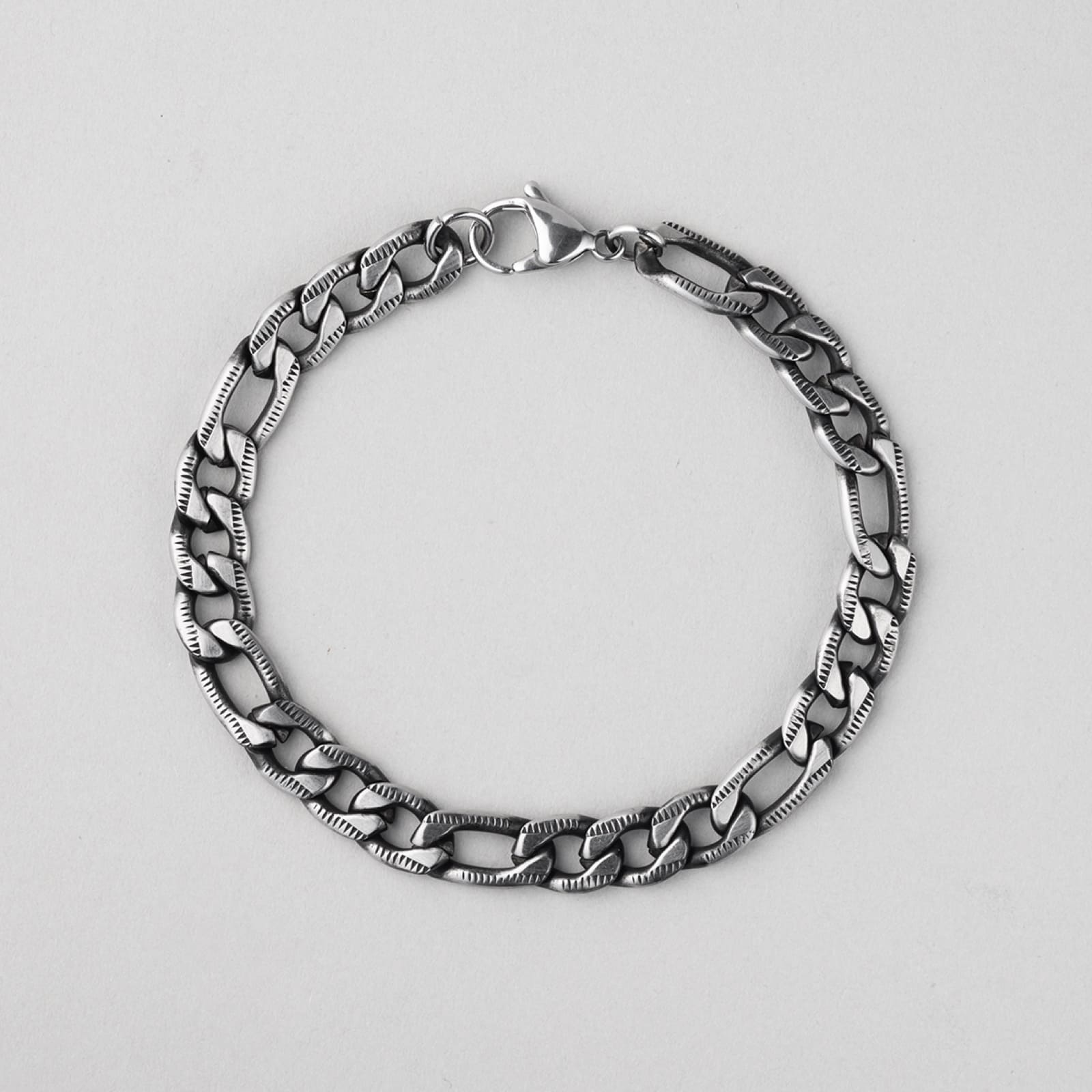 サージカル ホイール プリント カーブ チェーン ブレスレット / SURGICAL WHEEL PRINT CURVED CHAIN BRACELET