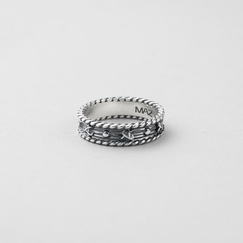 シルバー プラネット パターン リング - スモール / SILVER PLANET PATTERN RING - SMALL