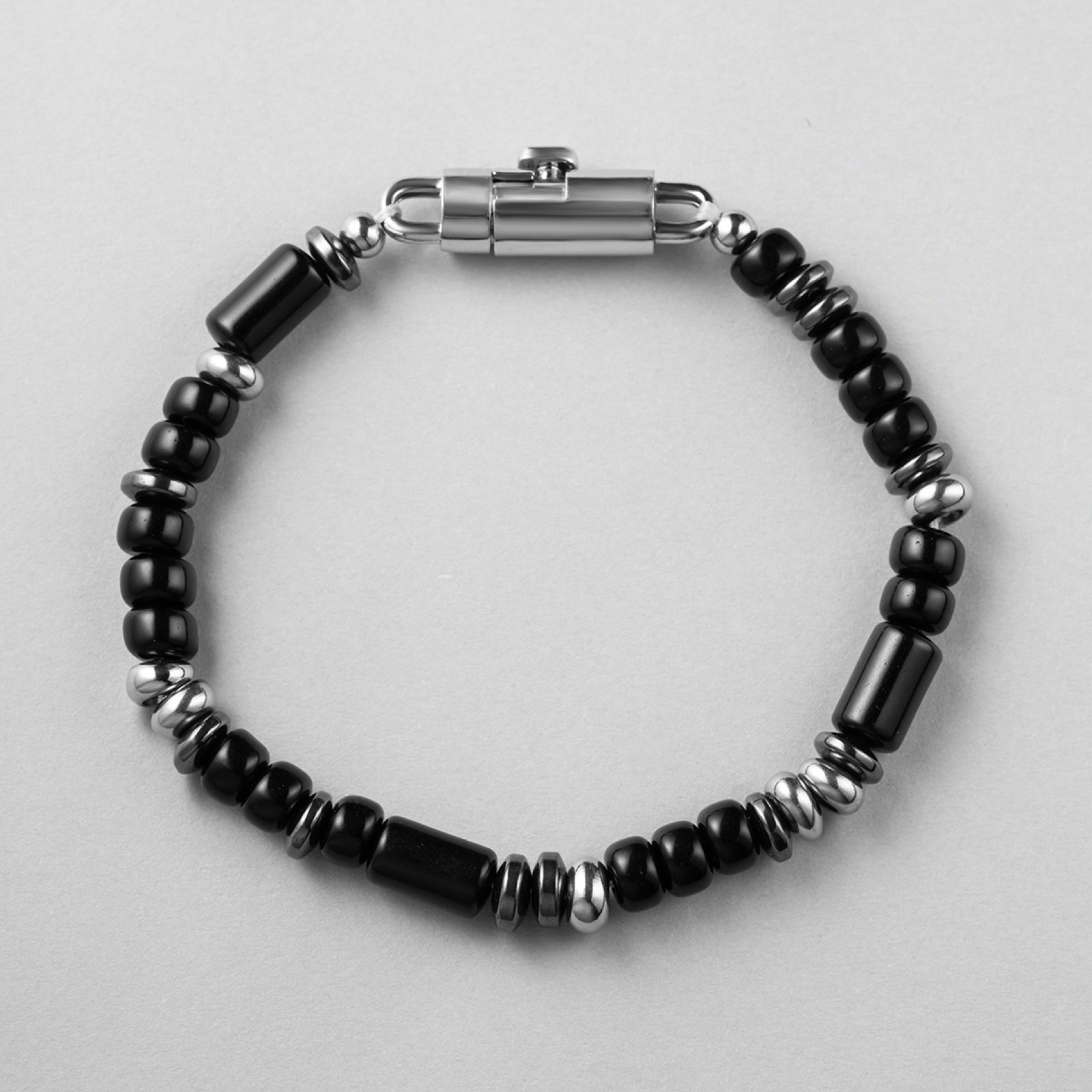 マグネット オニキス ミックス ビーズ ブレスレット / MAGNET ONIX MIX BEADS BRACELET 17cm