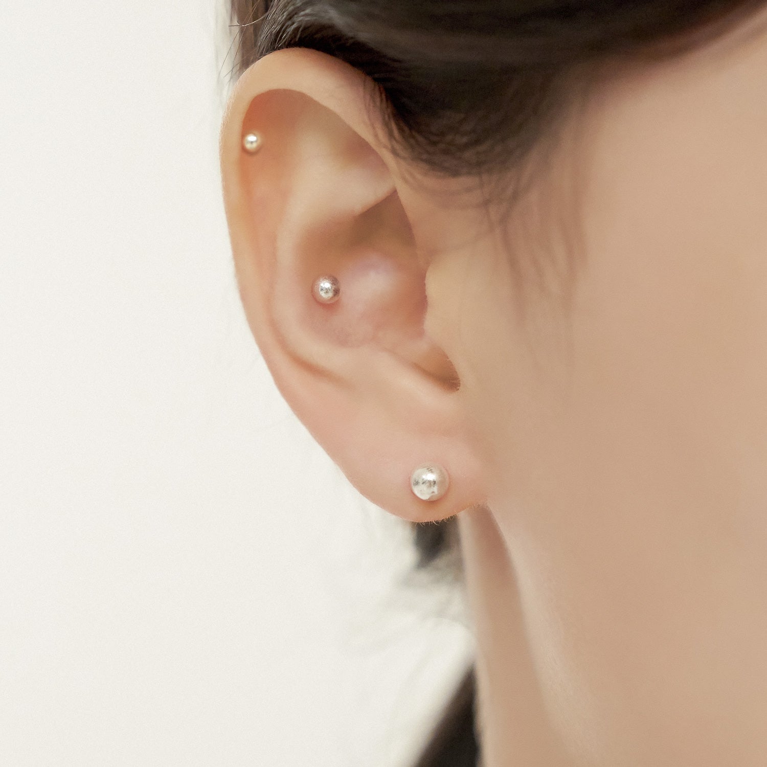 Silver Basic Ball Earrings