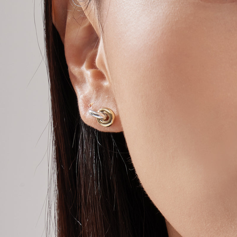 シルバー コンビ リンク ピアス / Silver Combi Link Earrings