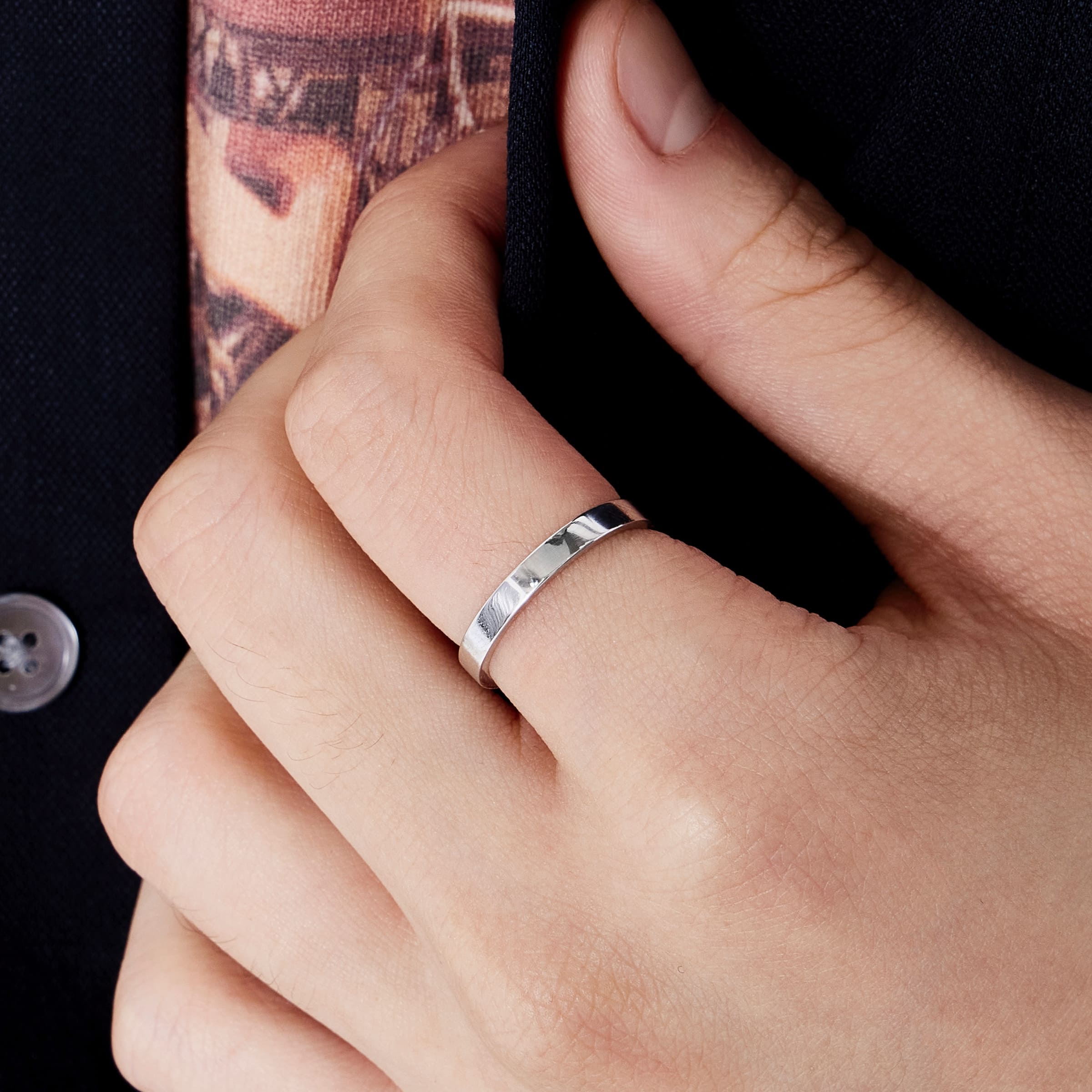 Silver Flat Basic Ring 3mm
