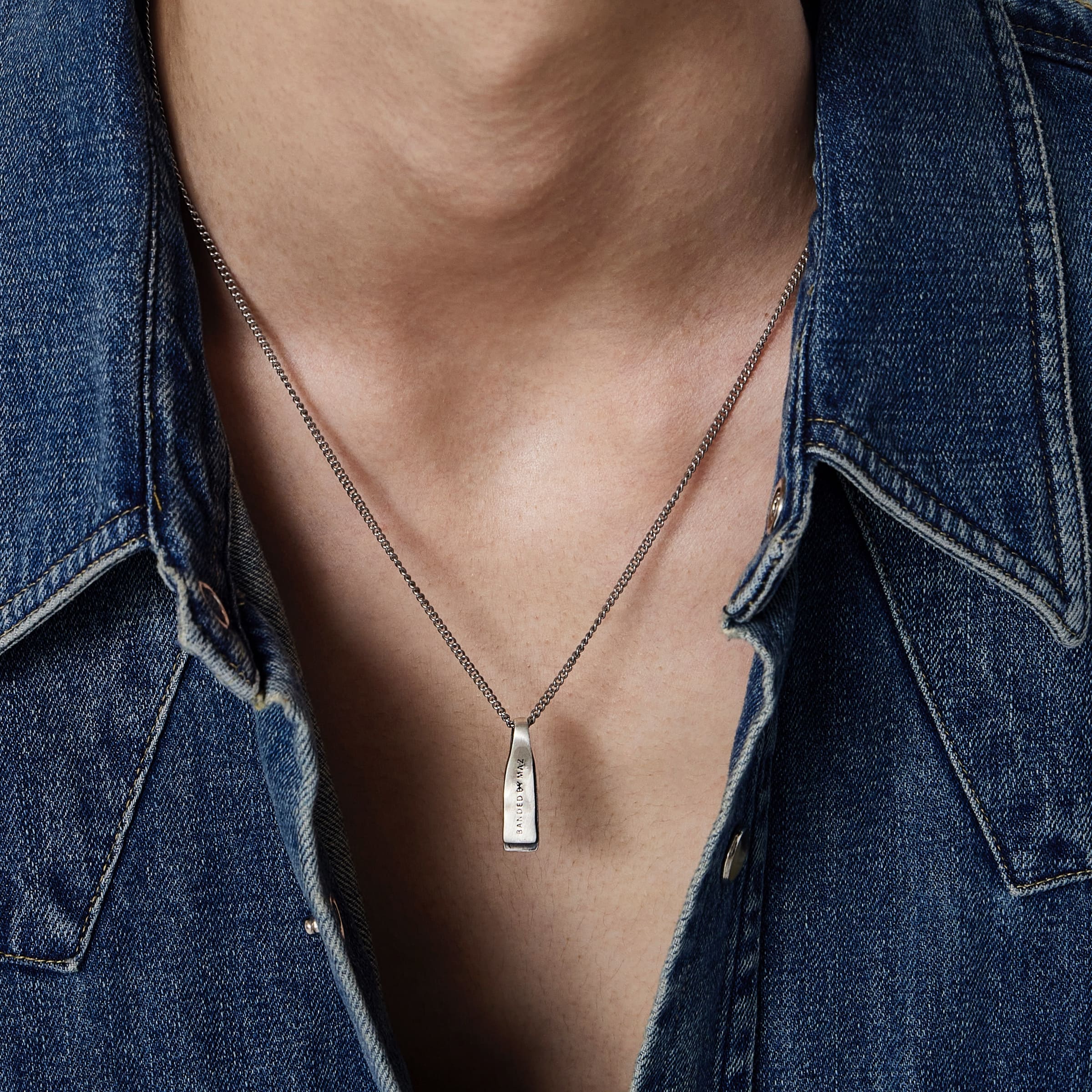シルバー レタリング 2WAY ネックレス / SILVER LETTERING TWO WAY NECKLACE