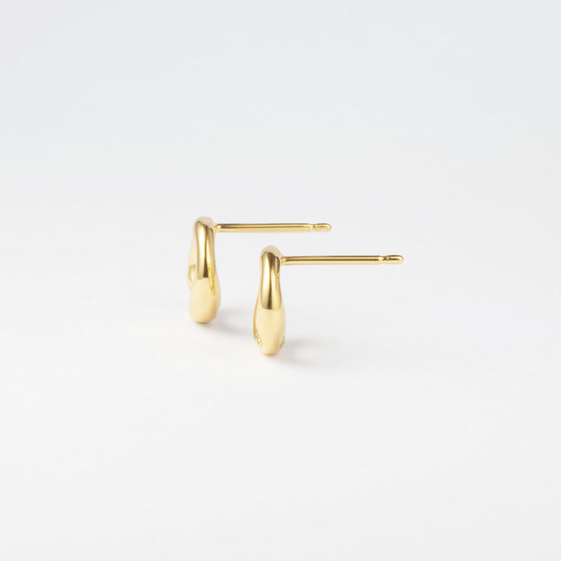 シルバー ウェーブ ドーナツ ピアス / Silver Wave Donut Earrings