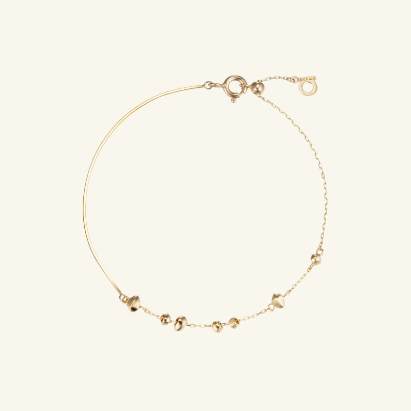 K14 スライド ボール ナチュラル ストーン ブレスレット / 14K Slide Ball Natural Stone Bracelet