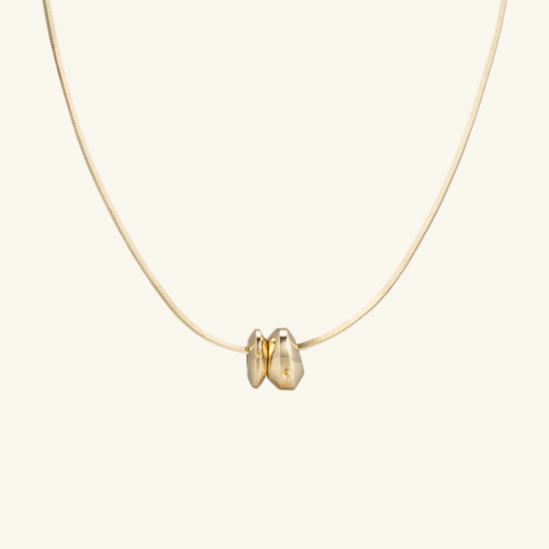 K14 モダン ペブル チェーン ネックレス / 14K Modern Pebble Chain Necklace